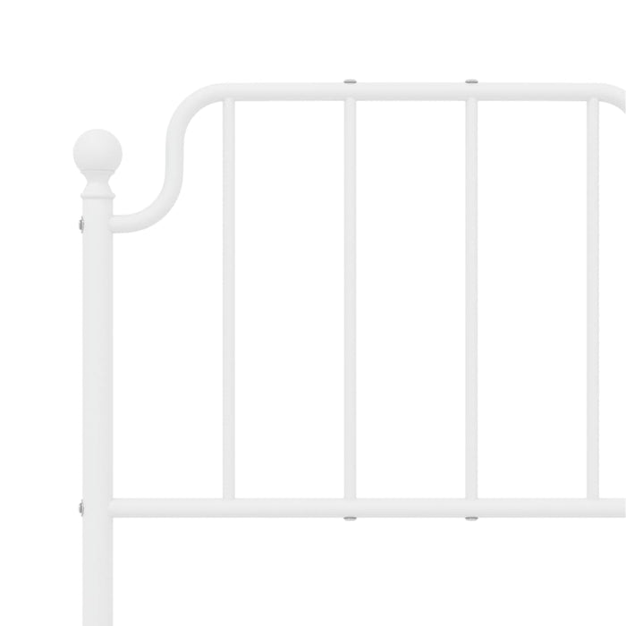 Metal Headboard White 120 cm