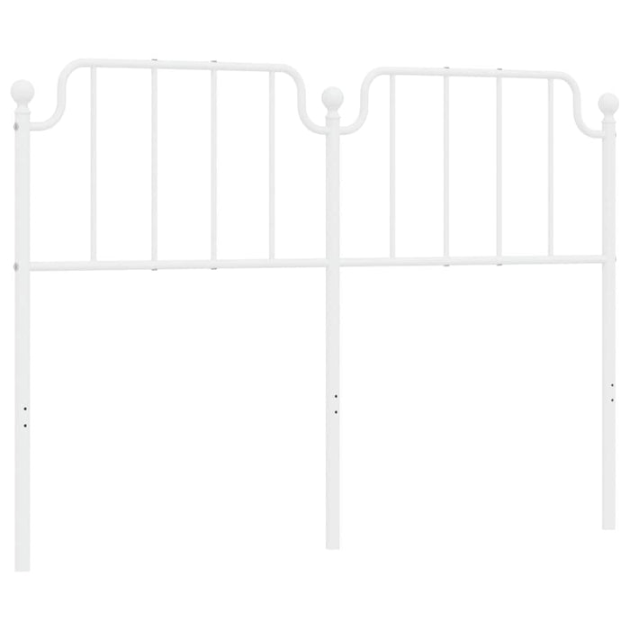 Metal Headboard White 150 cm