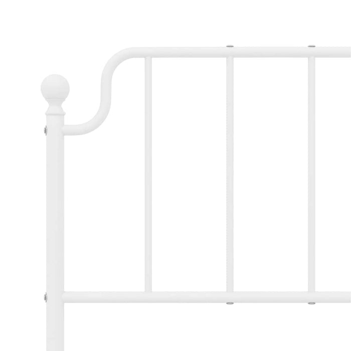 Metal Headboard White 150 cm