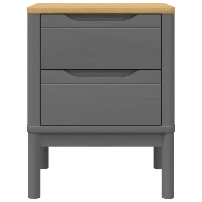 Bedside Cabinet FLORO Grey 45x39x57 cm Solid Wood Pine