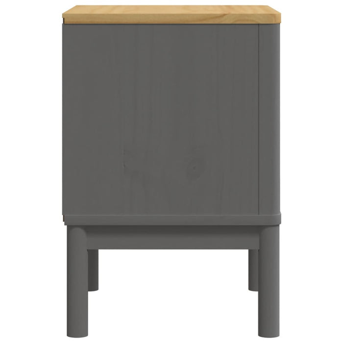 Bedside Cabinet FLORO Grey 45x39x57 cm Solid Wood Pine