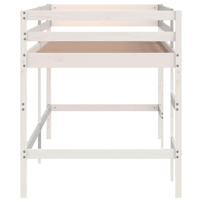 Kids' Loft Bed without Mattress with Ladder White 80x200 cm