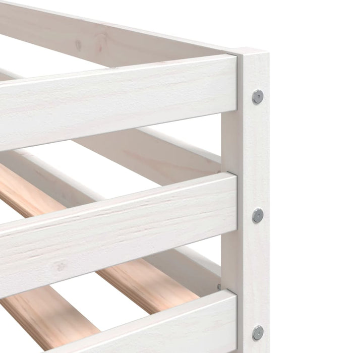 Kids' Loft Bed without Mattress with Ladder White 80x200 cm