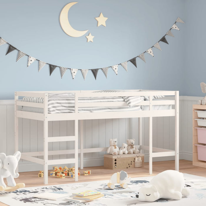 Kids' Loft Bed without Mattress with Ladder White 80x200 cm