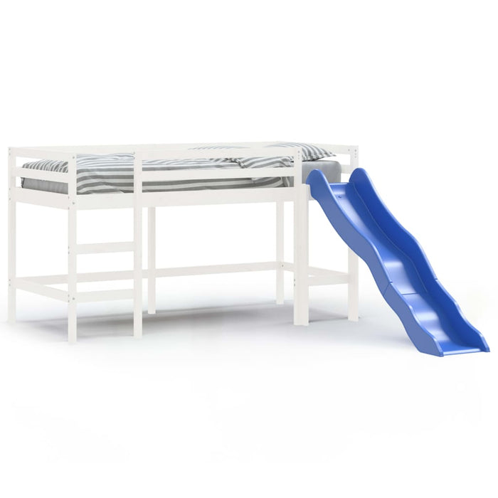 Kids' Loft Bed without Mattress with Slide White 80x200 cm