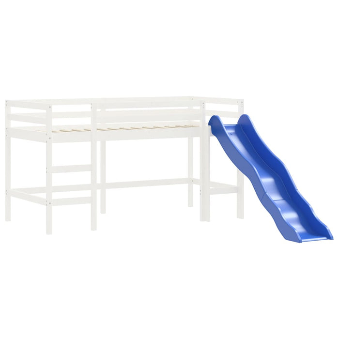 Kids' Loft Bed without Mattress with Slide White 80x200 cm