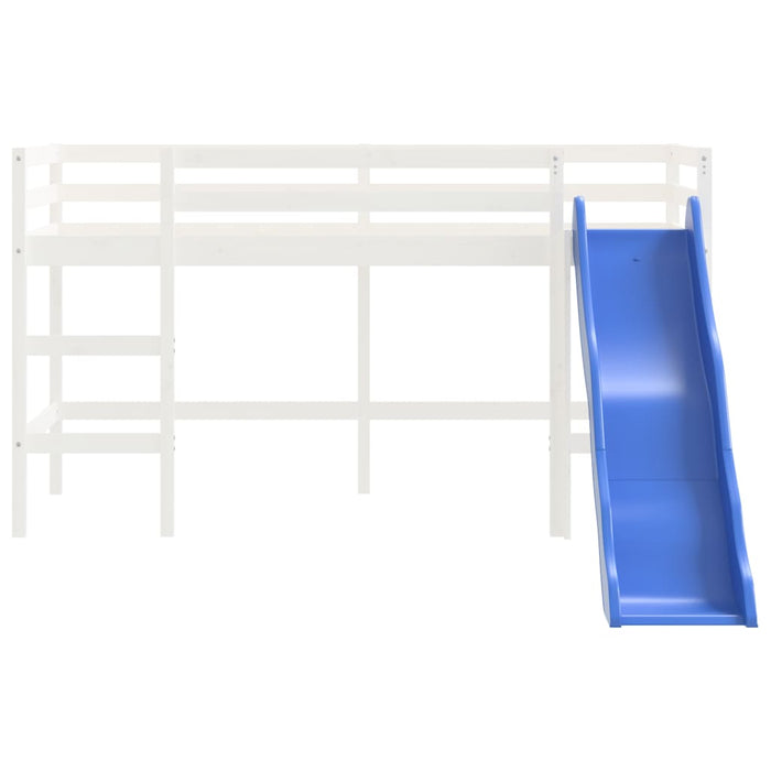 Kids' Loft Bed without Mattress with Slide White 80x200 cm