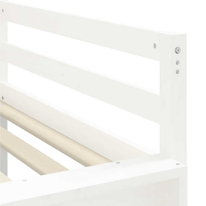 Kids' Loft Bed without Mattress with Slide White 80x200 cm