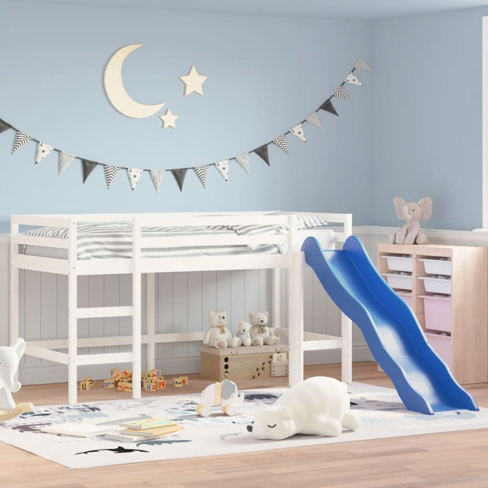 Kids' Loft Bed without Mattress with Slide White 80x200 cm