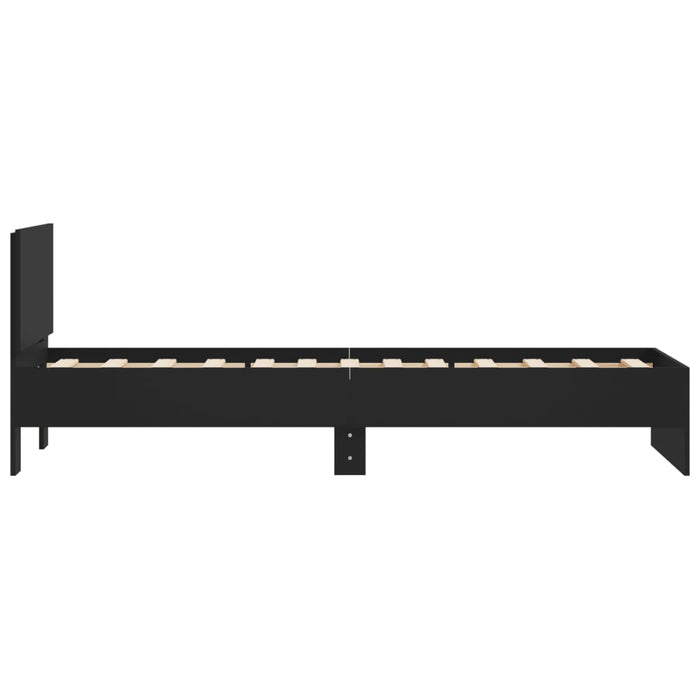 Bed Frame without Mattress with Headboard Black 90x200 cm