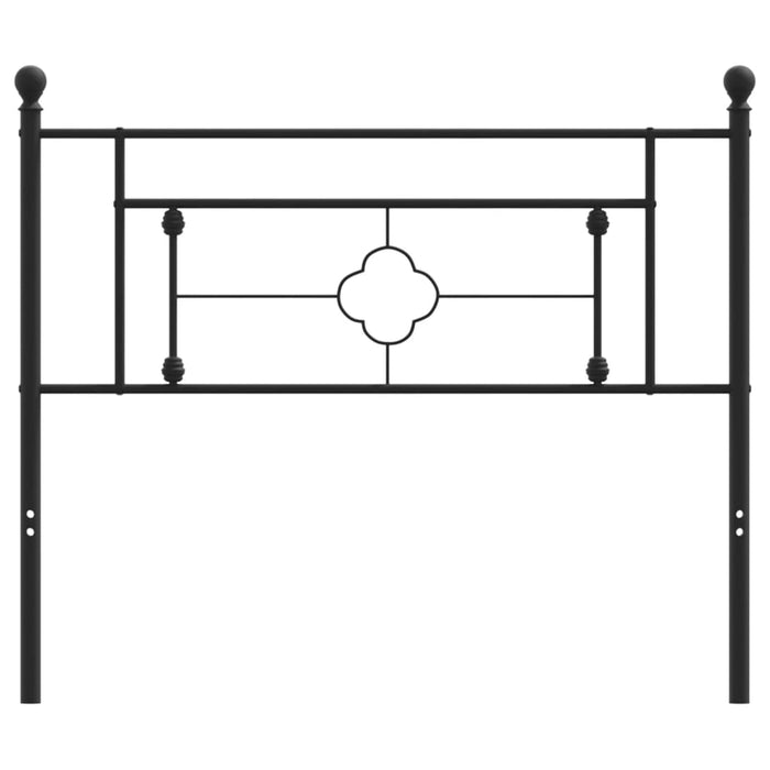 Metal Headboard Black 107 cm