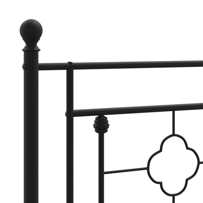 Metal Headboard Black 107 cm