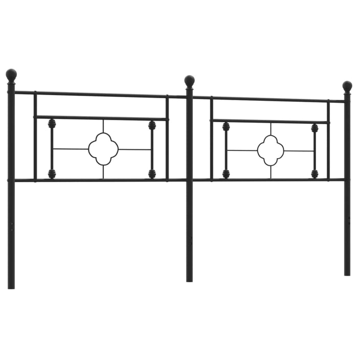 Metal Headboard Black 180 cm