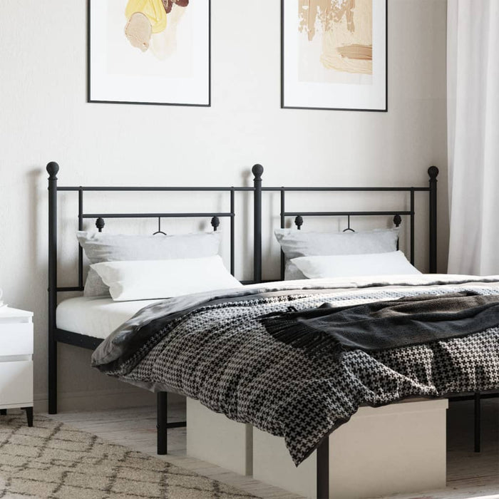 Metal Headboard Black 180 cm