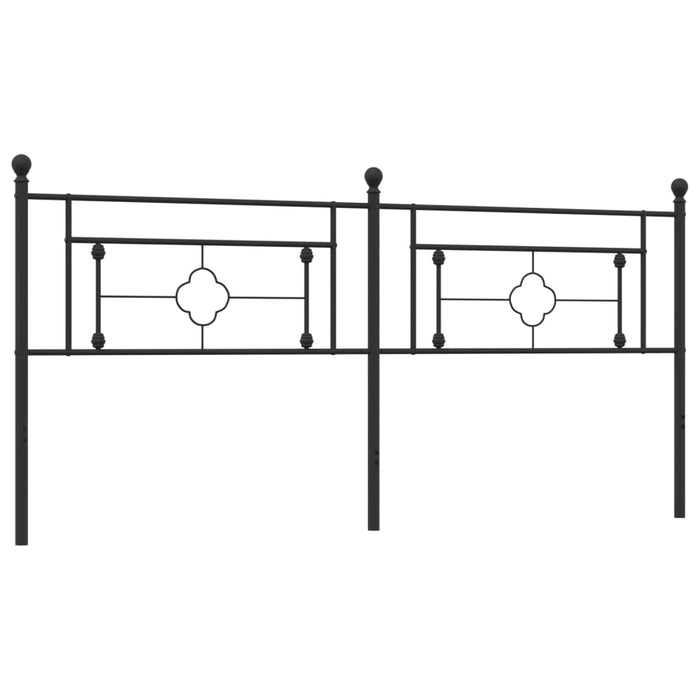 Metal Headboard Black 193 cm