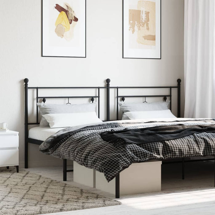 Metal Headboard Black 193 cm