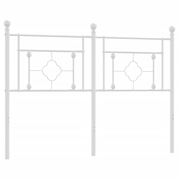 Metal Headboard White 140 cm