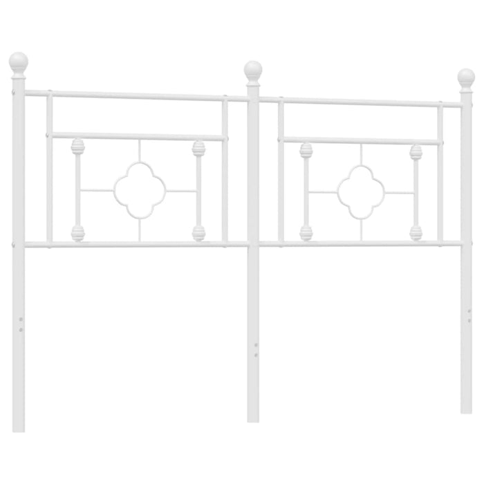 Metal Headboard White 140 cm