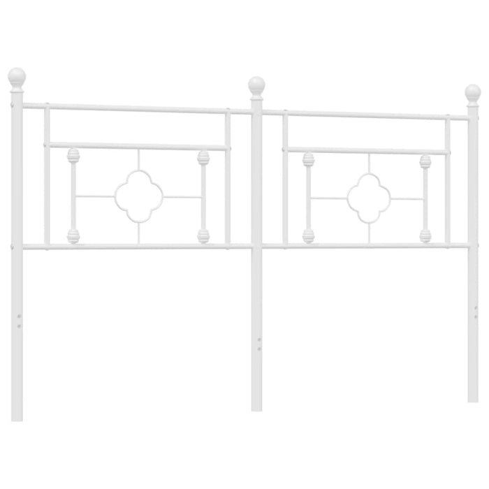 Metal Headboard White 150 cm