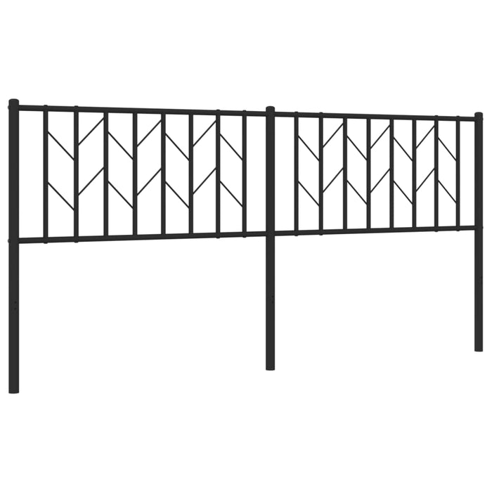 Metal Headboard Black 180 cm