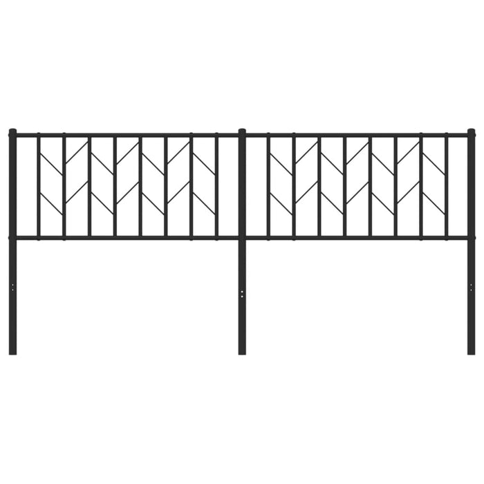 Metal Headboard Black 180 cm