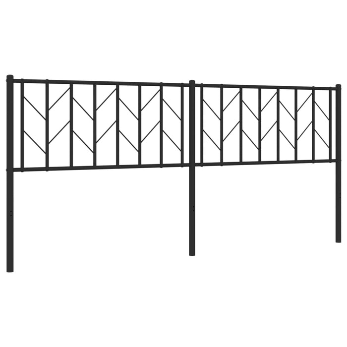 Metal Headboard Black 193 cm