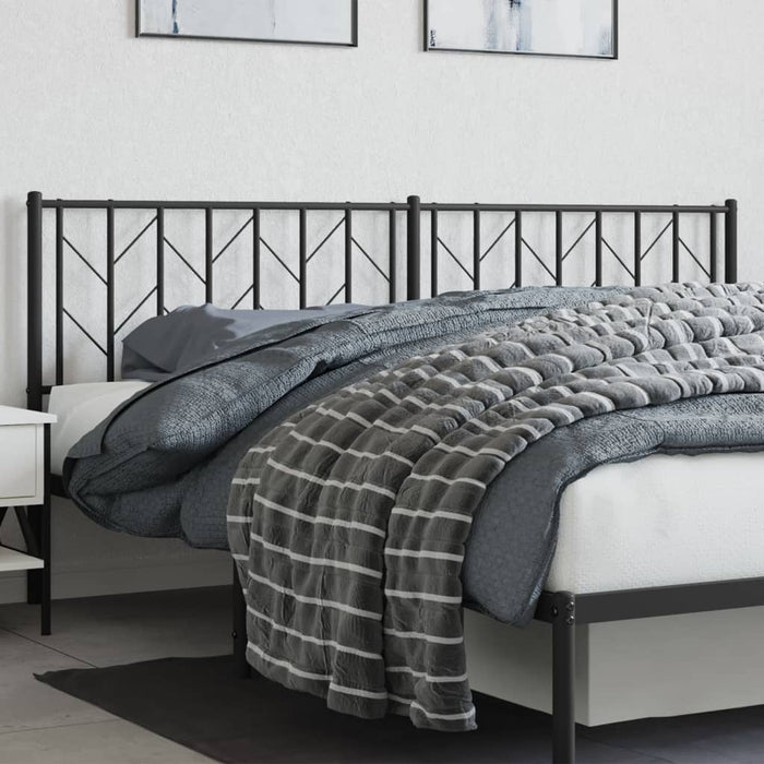 Metal Headboard Black 193 cm