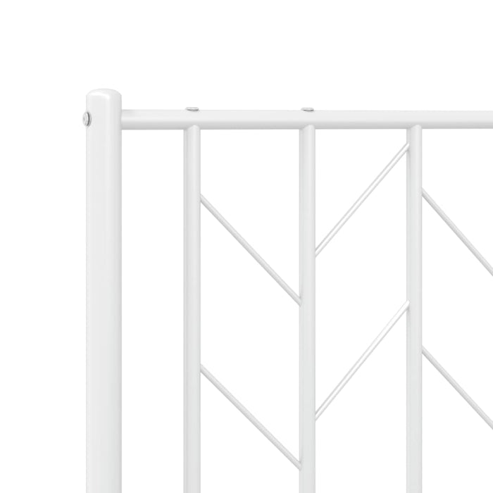 Metal Headboard White 80 cm