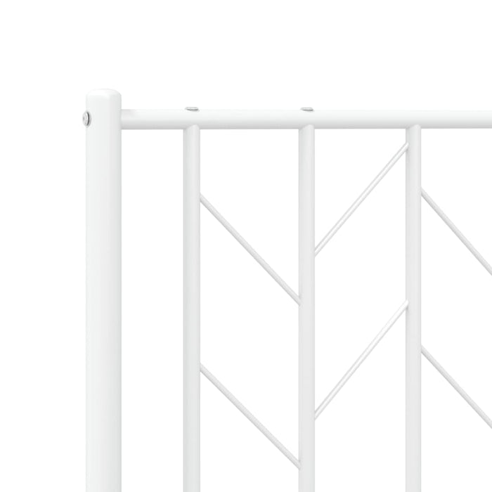 Metal Headboard White 120 cm