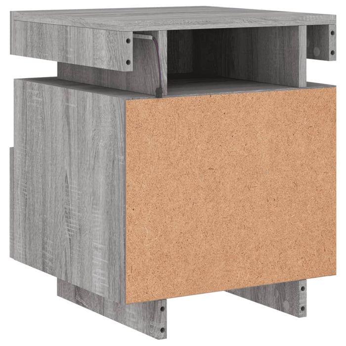 Bedside Cabinets with LED Lights 2 pcs Grey Sonoma 40x39x48.5 cm