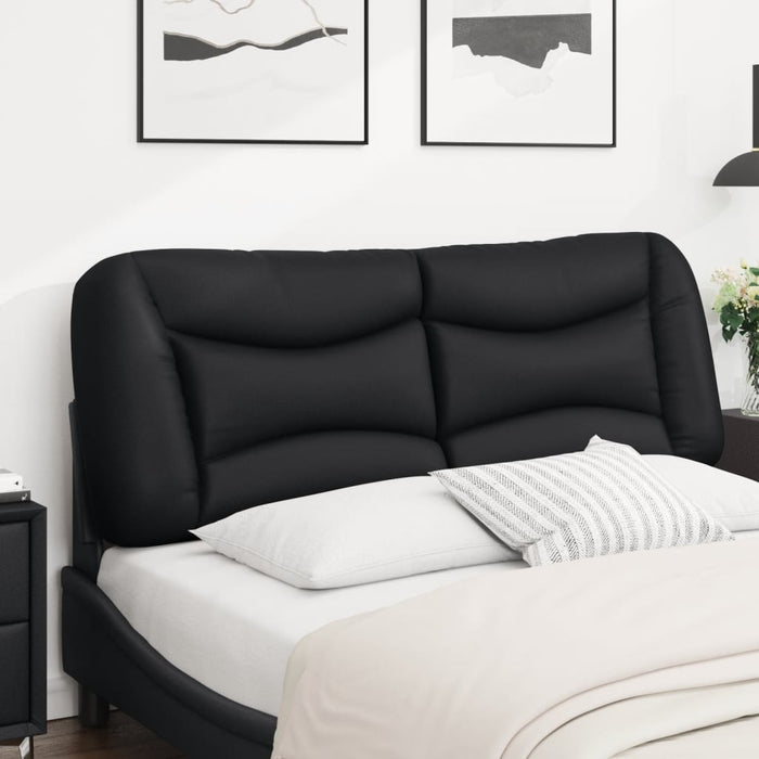 Headboard Cushion Black 135 cm Faux Leather