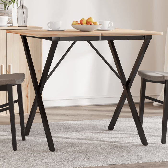 Dining Table Legs X-Frame 60x60x73 cm Steel