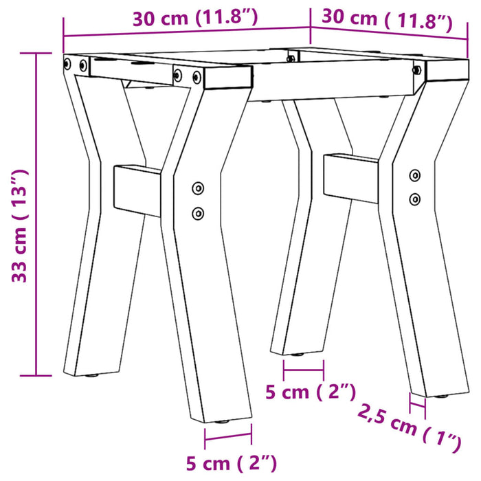 Coffee Table Legs Y-Frame 30x30x33 cm Steel