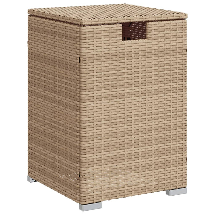 Propane Tank Cover Table Beige 40x40x60 cm Poly Rattan