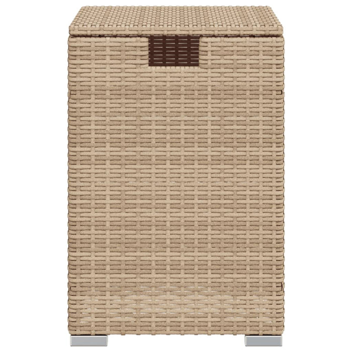 Propane Tank Cover Table Beige 40x40x60 cm Poly Rattan