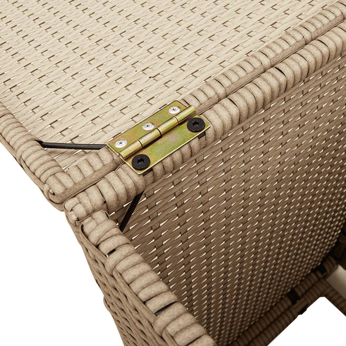 Propane Tank Cover Table Beige 40x40x60 cm Poly Rattan