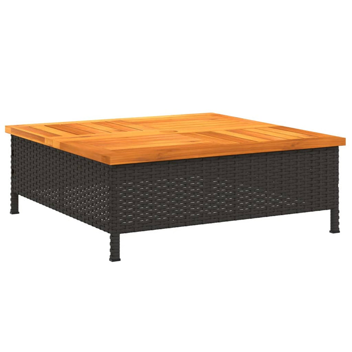 Husa Baza Umbrela Neagra 70x70x25 cm Poly Rattan si Salcam