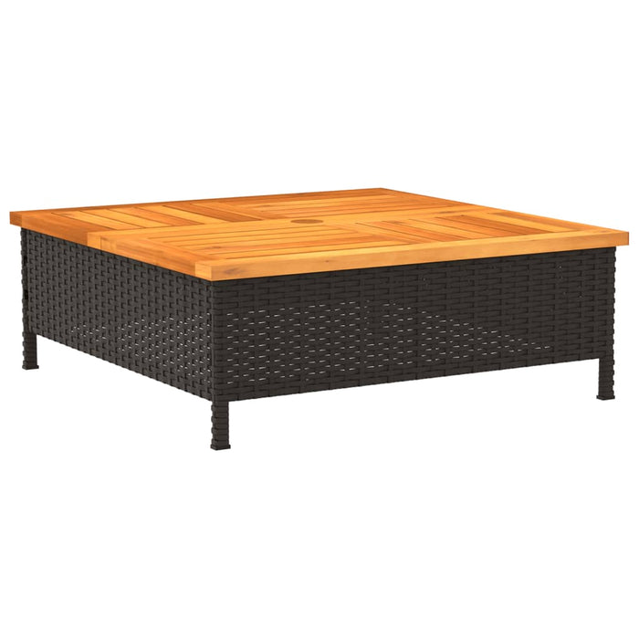 Husa Baza Umbrela Neagra 70x70x25 cm Poly Rattan si Salcam