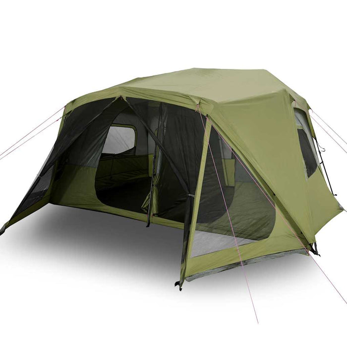 Family Tent 10-Person Green Quick Release Waterproof