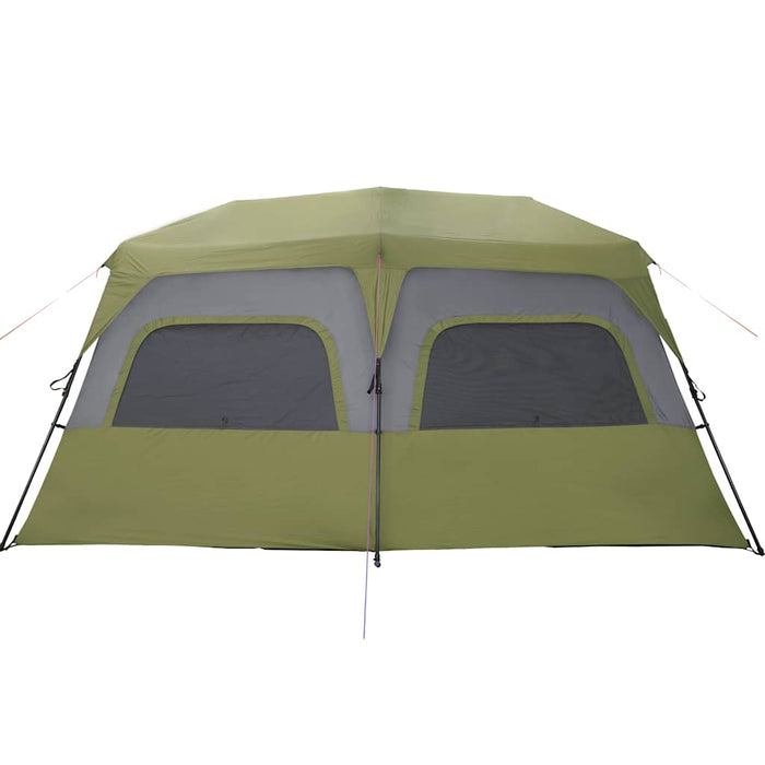 Family Tent 10-Person Green Quick Release Waterproof