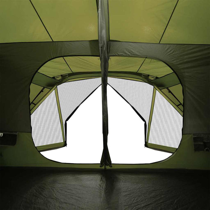 Family Tent 10-Person Green Quick Release Waterproof