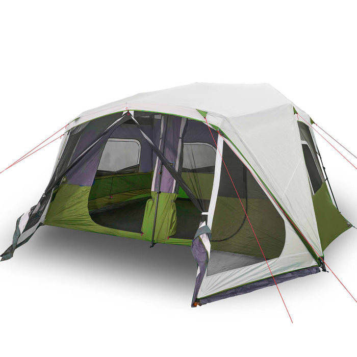 Family Tent with LED 10-Person Light Green Quick Release