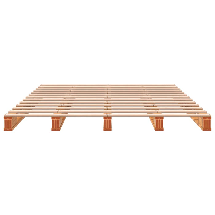 Pallet Bed without Mattress Wax Brown 140x200 cm Solid Wood Pine