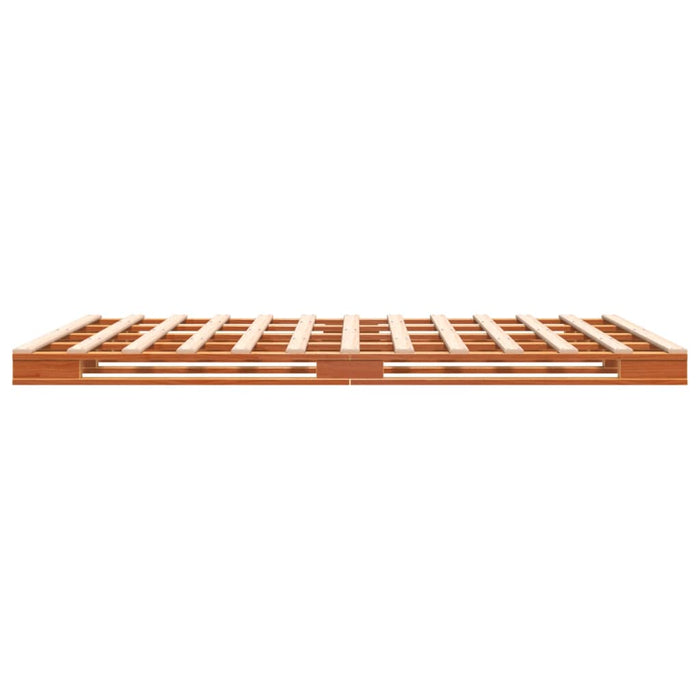 Pallet Bed without Mattress Wax Brown 140x200 cm Solid Wood Pine