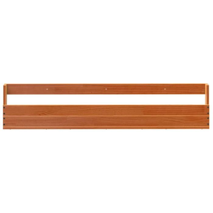 Wall-mounted Shoe Racks 2 pcs Wax Brown 110x8.5x23.5 cm Solid Wood Pine