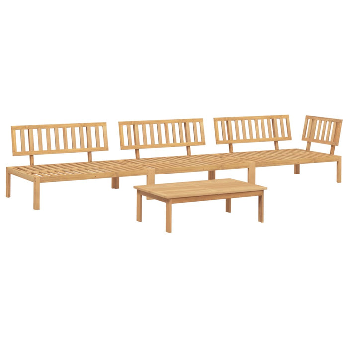 4 Piece Garden Pallet Sofa Set Solid Wood Acacia