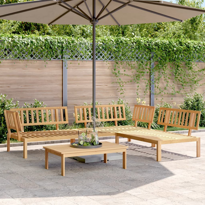 4 Piece Garden Pallet Sofa Set Solid Wood Acacia