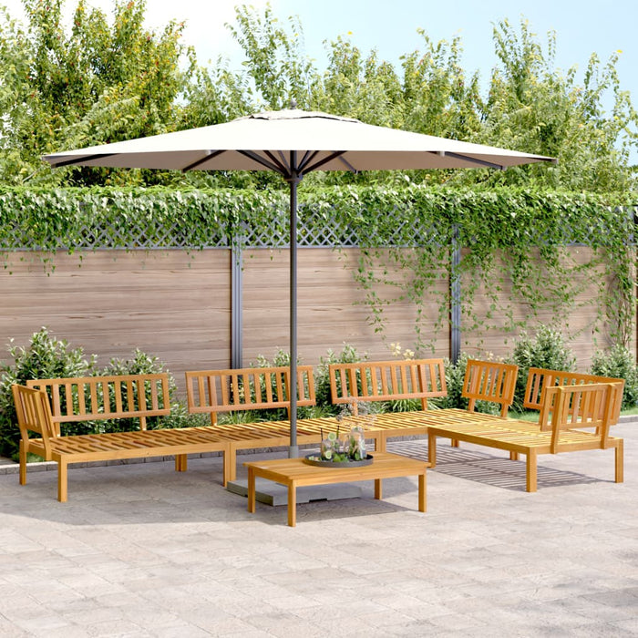 5 Piece Garden Pallet Sofa Set Solid Wood Acacia