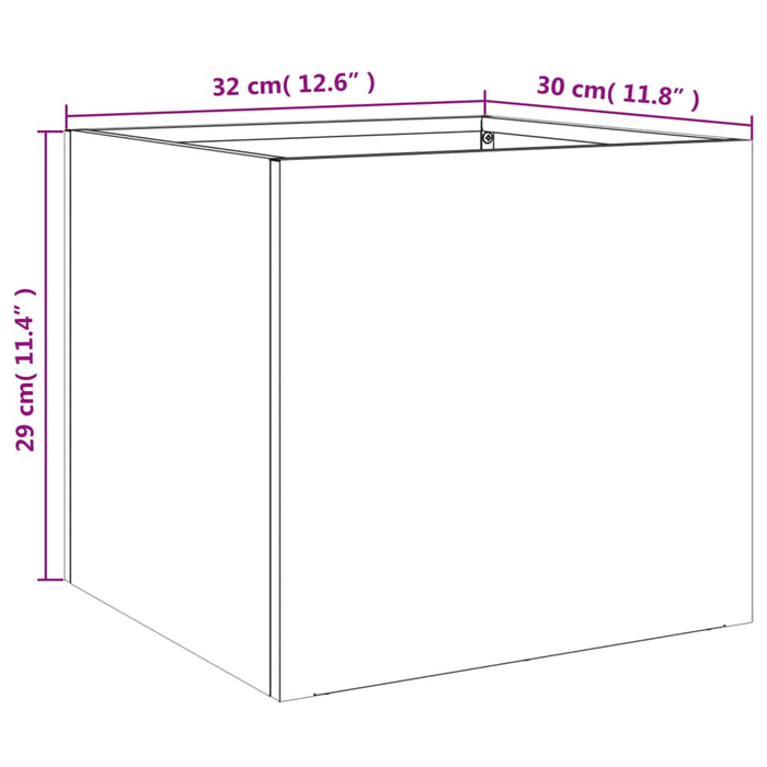 Саксия Антрацит 32x30x29 см Стомана