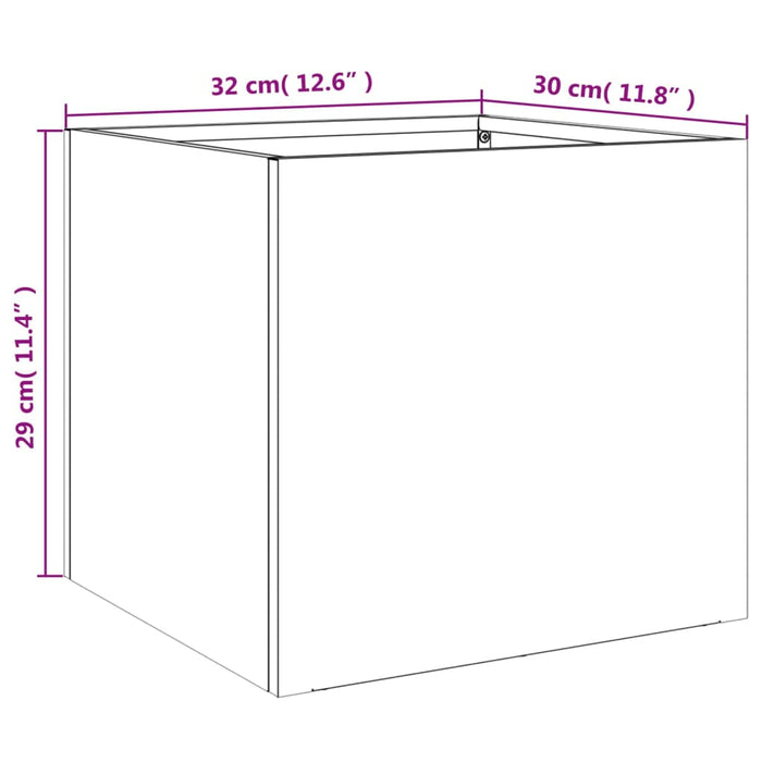 Planter Olive Green 32x30x29 cm Steel